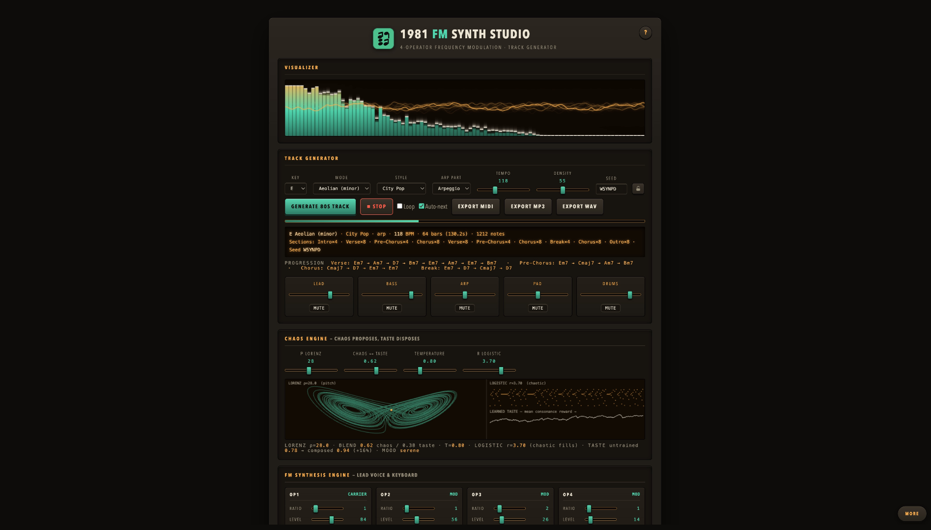 1981 FM Synth Studio screenshot