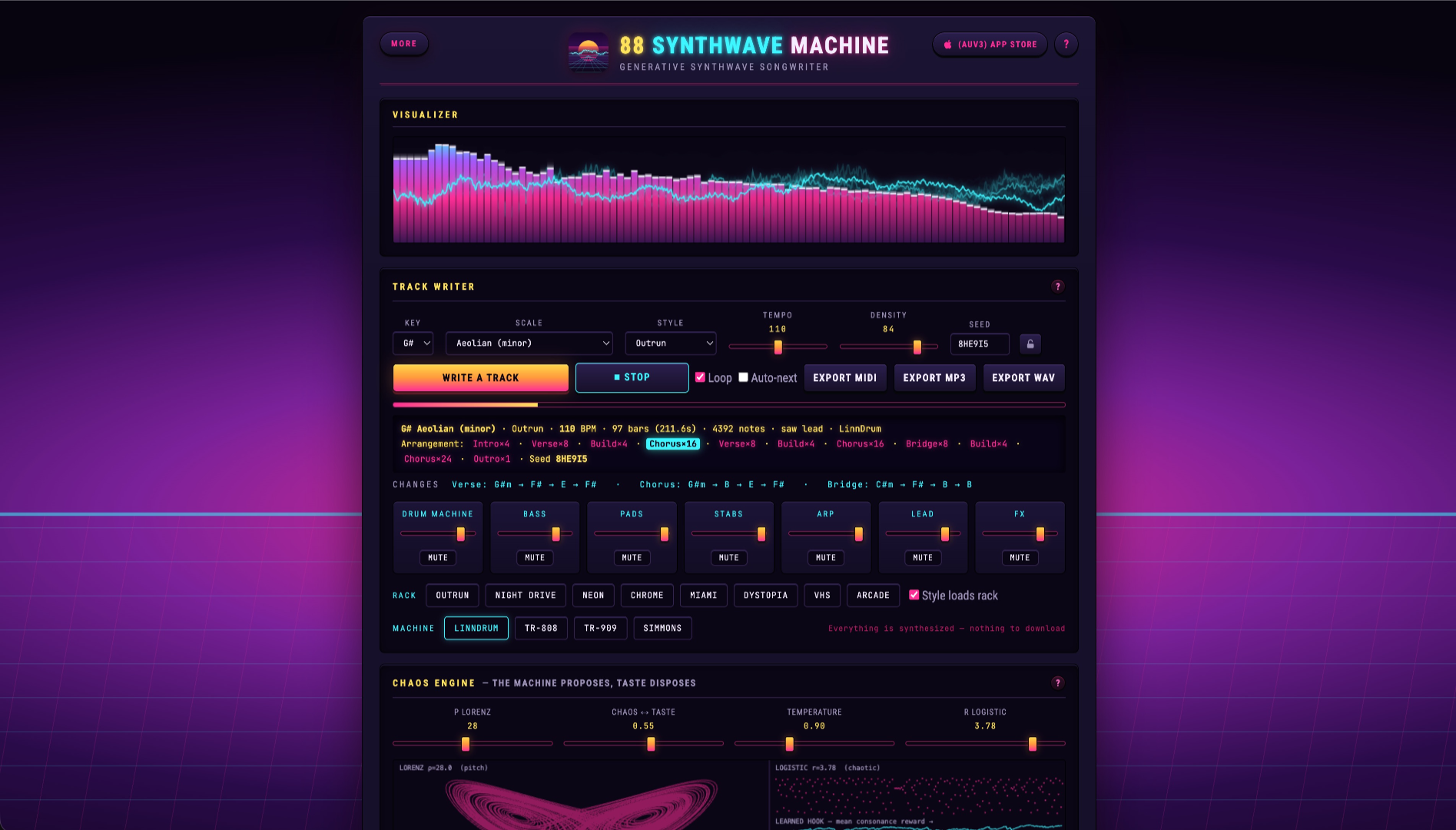 88 Synthwave Machine screenshot