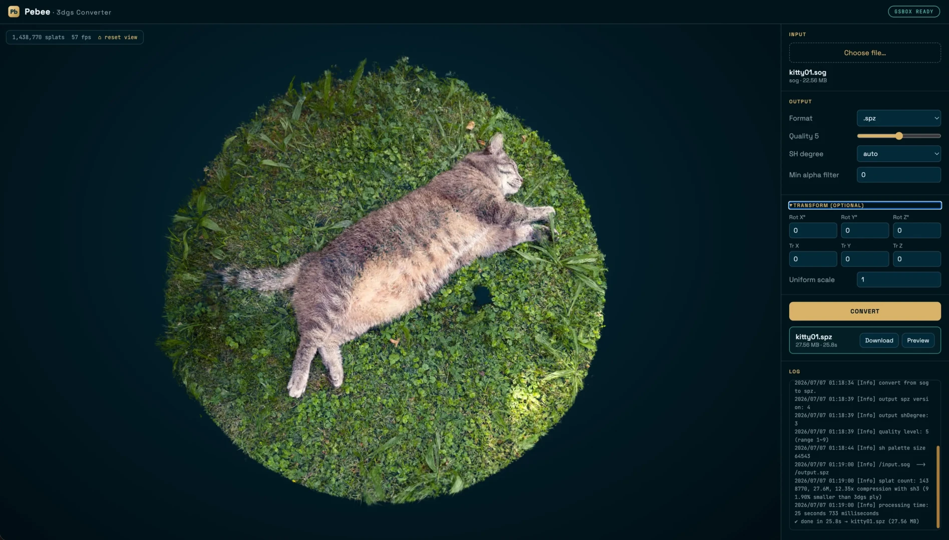 Pebee Converter screenshot